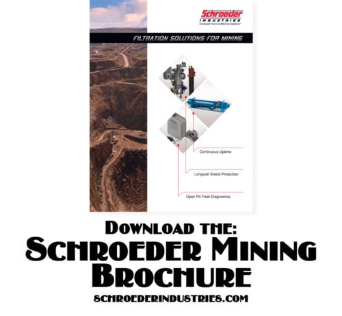 Photo showcasing Schroeder's Mining Brochure cover. Includes instructions on how to download the brochure.