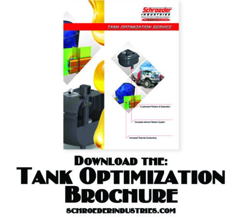 Photo showcasing Schroeder's Tank Optimization cover. Includes instructions on how to download the brochure.